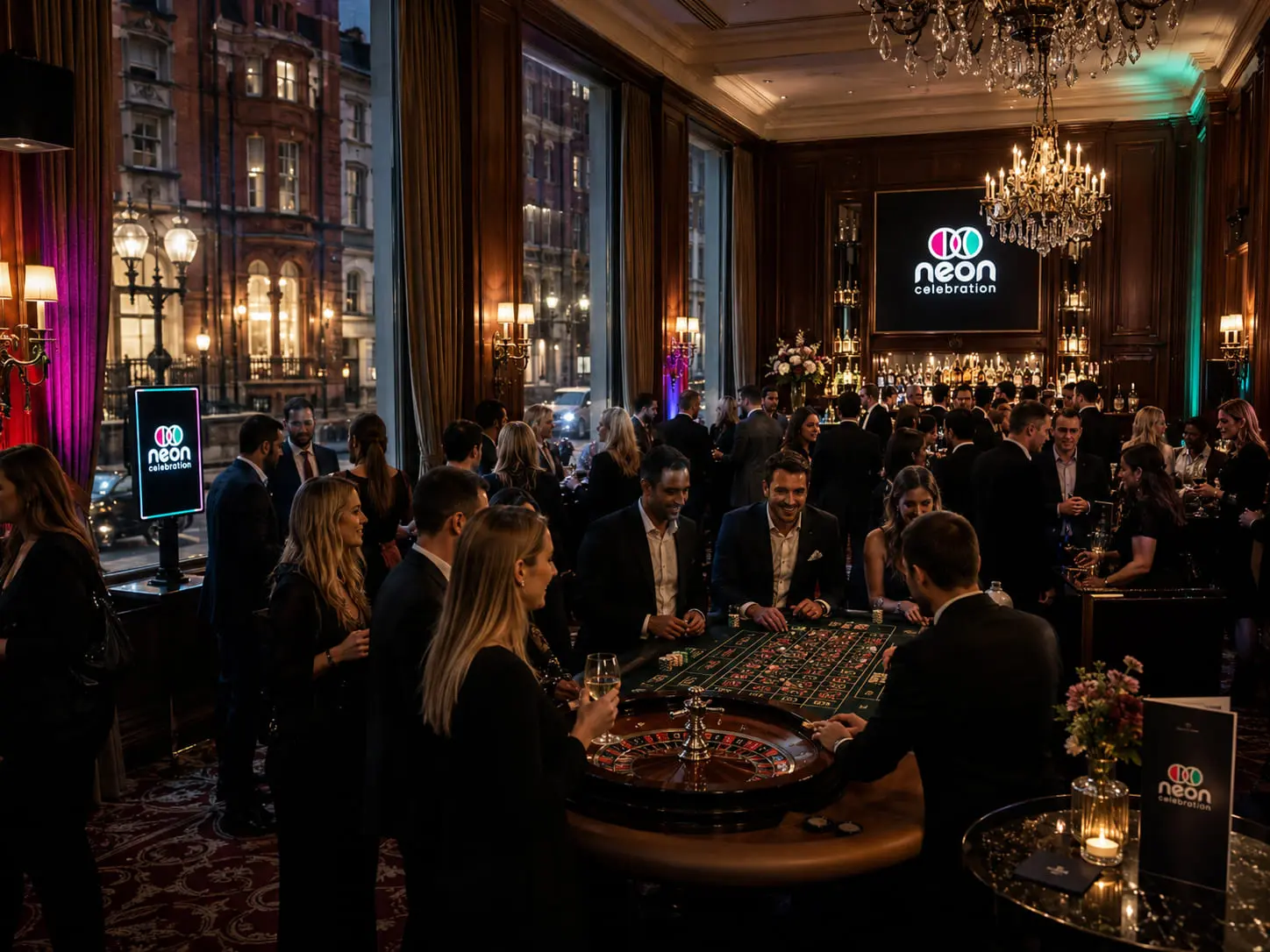 Wydarzenie premium w eleganckiej sali z widokiem na wodę